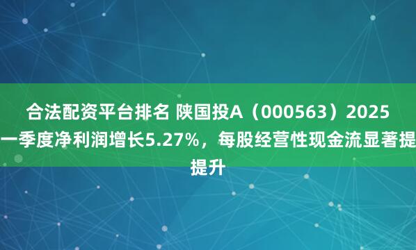 合法配资平台排名 陕国投A（000563）2025年一季度净利润增长5.27%，每股经营性现金流显著提升